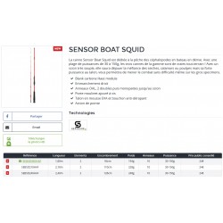 Sensor boat Squid Canne egi Daiwa acheter chez pecheur-peche com