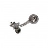 grelot avertisseur de touche en pêche 15 mm nickelé pince plate pecheur peche flashmer