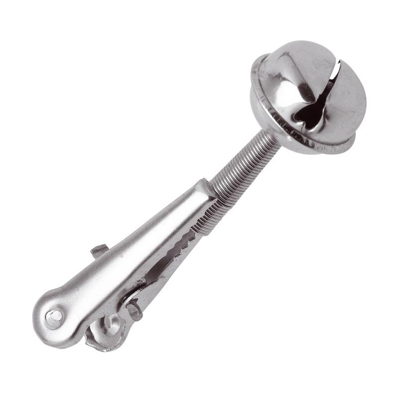 grelot avertisseur de touche en pêche 20 mm nickelé pince croco pecheur peche flashmer.jpg