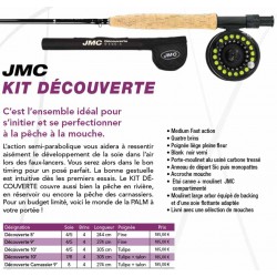 Ensemble peche Mouche JMC Kit JMC Decouverte 8' 9' 10' truite et carnassier