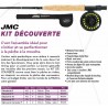 Ensemble peche Mouche JMC Kit JMC Decouverte 8' 9' 10' truite et carnassier