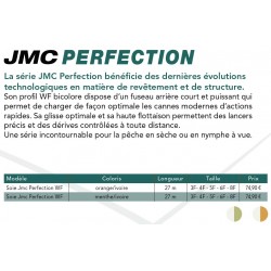 Soie de peche JMC Mouches de Charette Perfection WF orange ivoire menthe ivoire catalogue jmc 2022