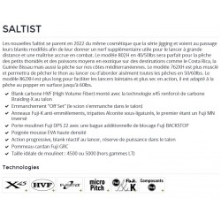 Canne Spinning Daiwa peche exo Saltist 802 H 762 XH 862 XH catalogue pêche Daiwa 2022