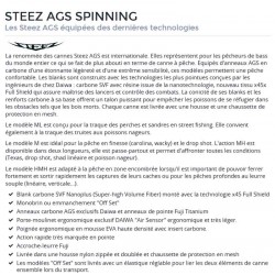 Canne Spinning leurre eau douce Daiwa Steez AGS  6101 mlxs 651 mfs catalogue peche Daiwa 2022