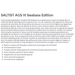 Canne spinning lancer leurre  Saltist AGS III Seabass Edition Daiwa catalogue peche daiwa 2022