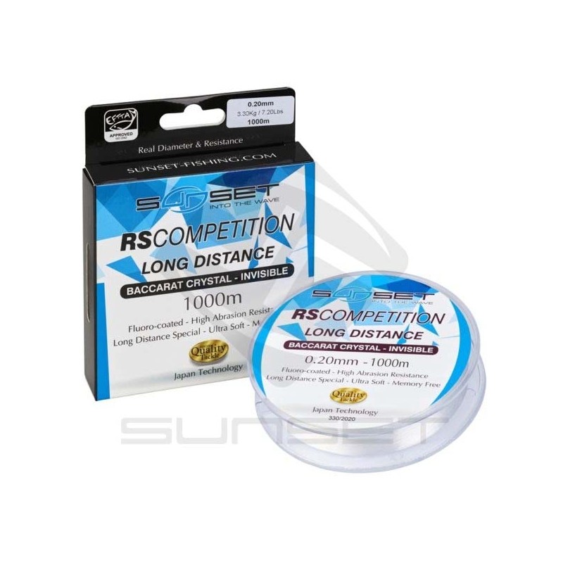 Nylon Fil de pêche Surfcasting Sunset RS Compétition Long distance baccarat crystal 1000 m catalogue pêche Sunset 2022