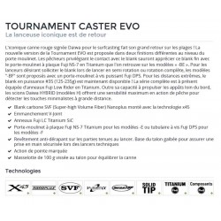 Canne Surfcasting Daiwa Tournament Caster Evo 425 Scion Creux Scion Hybride catalogue peche Daiwa 2024