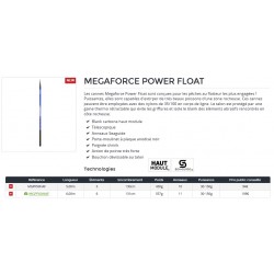Canne Flotteur Mer pelote Megaforce Power Float 5 M et 6 M 30-150 G  catalogue peche daiwa 2024