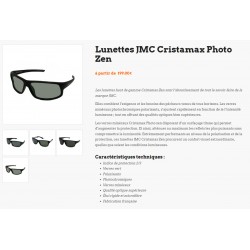 Lunettes de pêche polarisantes JMC ZOOM SWIFT AZUR TRECK Cristamax Photo Zen catalogue peche JMC 2023