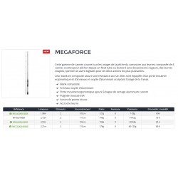 Canne casting baitcasting Daiwa Megaforce serie B catalogue article pêche Daiwa 2023
