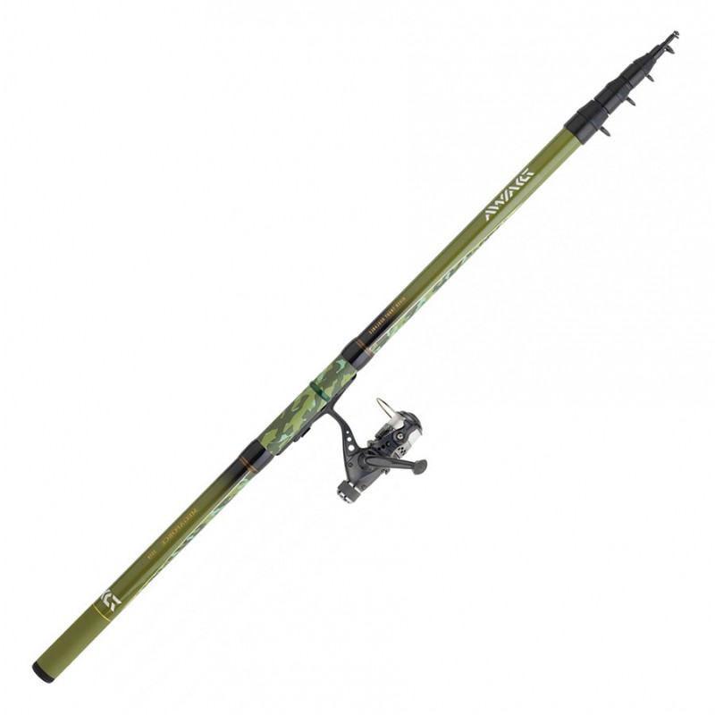 ensemble peche truite téléréglable 4 M Megaforce et moulinet Q 820 RM faible encombrement SETREG10 catalogue peche Daiwa 2023
