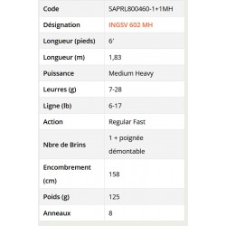 PROMOTION canne Ionizer G2 1.83 M 7-28 G Verticale série INGSV 602 MH