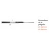 POIGNEE TALON canne Ionizer G2 2.74 M 5-25 G INGSL 902 ML  Canne Long Range Spinning SAPRL801090-2ML catalogue peche Sakura 2023