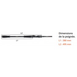 talon poignée Canne Casting ICONIC RS 2.28 M 40-200 G ICRSC 762 XXH Monster Punisher SAPRK800476-1+1XXH nouveaute Sakura 2024