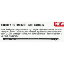Liberty RC Finesse SRS Carbon faible encombrement catalogue peche garbolino truite 2024