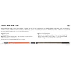 Canne surf Telescopique Shorecast tele suf AF catalogue peche Daiwa 2024