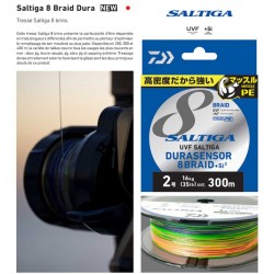 TOP Tresse Saltiga 8 brins braid Dura muliticolor 300 m catalogue peche Daiwa 2025