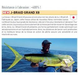 Tresse peche Daiwa j-braid GRAND 270m new 2019 chez pecheur peche com catalogue Daiwa 2019