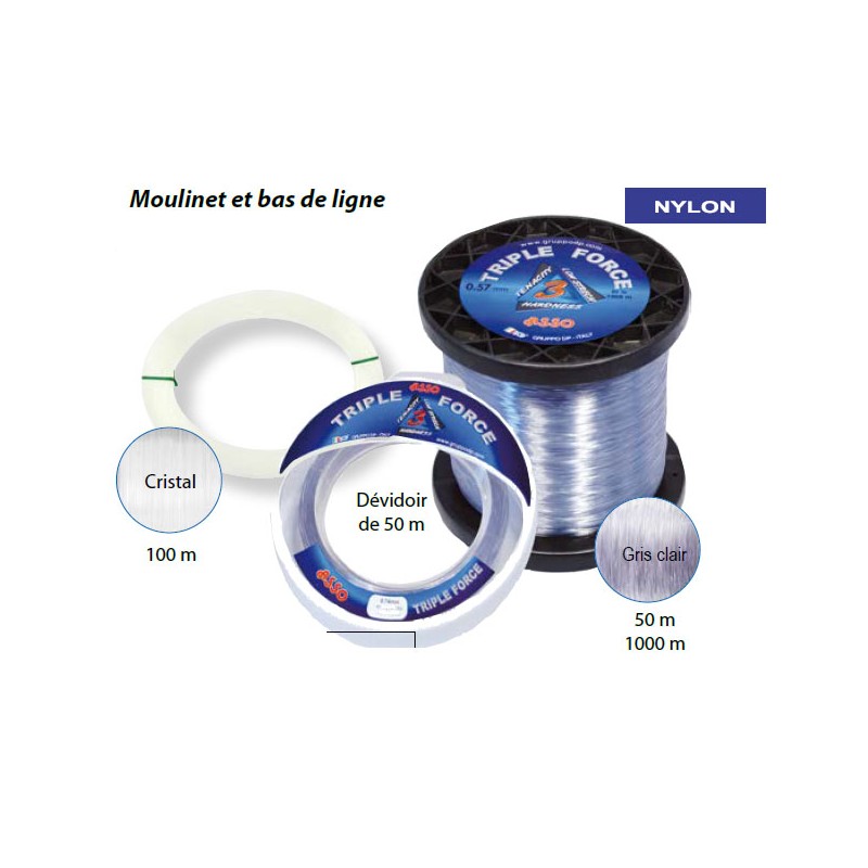 Nylon triple force asso peche mer pecheur gros carnassier