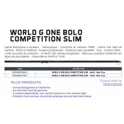 World G one bolo compétition Slim 10 max canne bolo garbolino nouveauté 2020 garbolino
