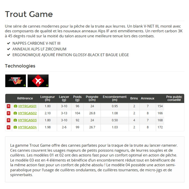 Canne à Lancer Hearty Rise Zandergame XT - Pour Brochet, Sandre, Perche - Carbone 2 Parties