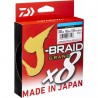 Tresse de peche Daiwa J-Braid Grand X8 brins bleu 270 m nouveauté Daiwa 2020 pecheur peche com
